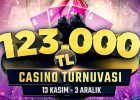 123.000 TL ödüllü canlı casino turnuvası
